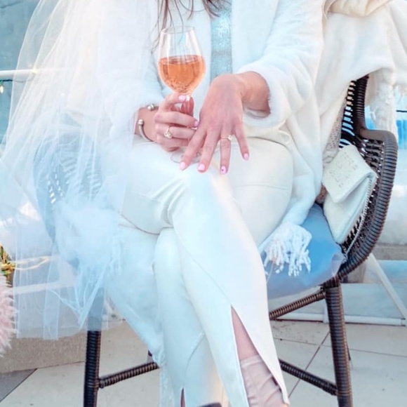 White Leather Pants - Picture 1 of 9